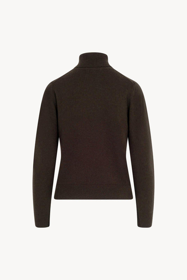 Dolcevita con Spacchetto in Puro Cashmere Mocha