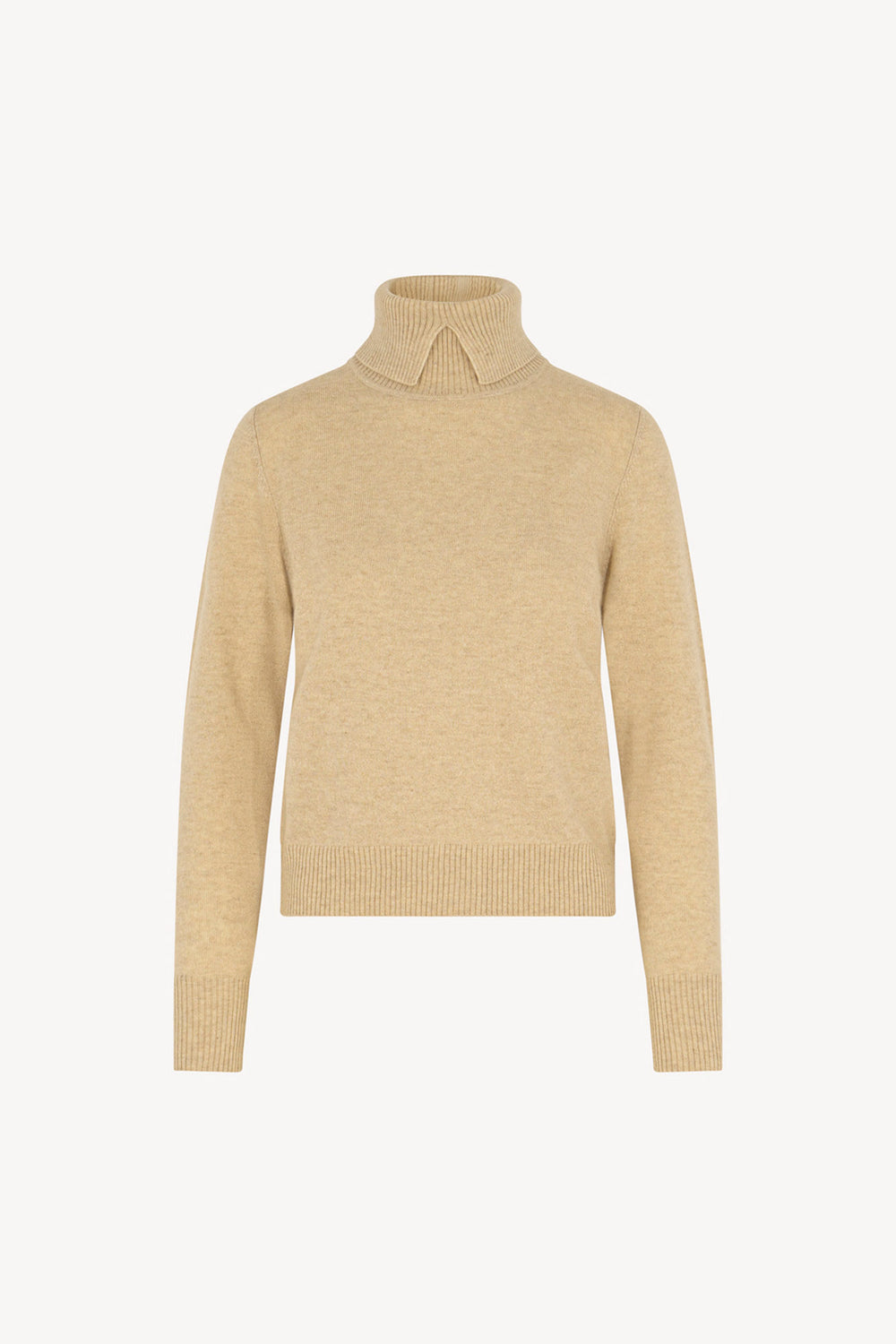 Dolcevita con Spacchetto in Puro Cashmere Avena
