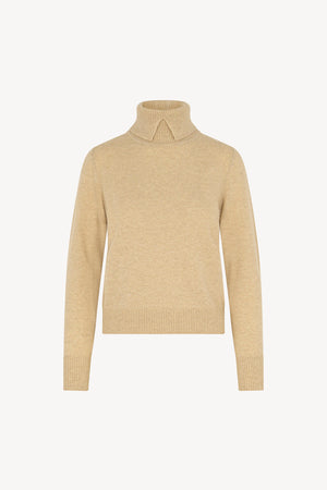 Dolcevita con Spacchetto in Puro Cashmere Avena