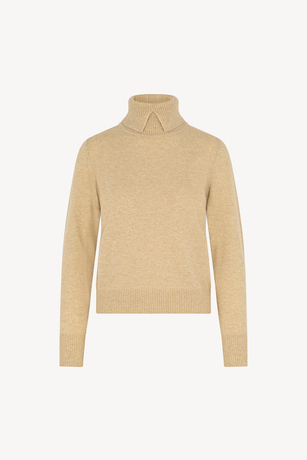 Dolcevita con Spacchetto in Puro Cashmere Avena
