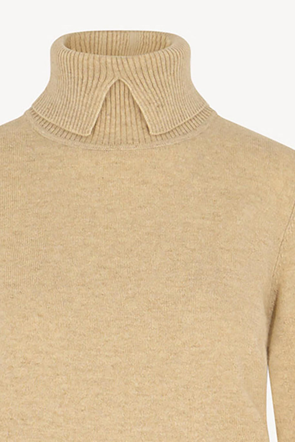Dolcevita con Spacchetto in Puro Cashmere Avena