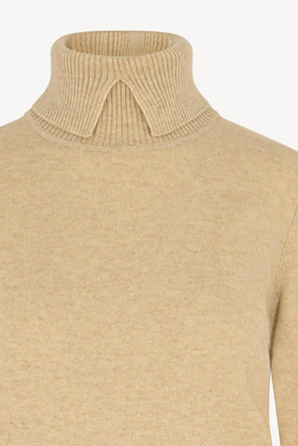 Dolcevita con Spacchetto in Puro Cashmere Avena