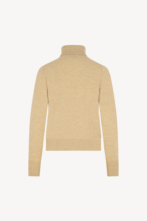 Dolcevita con Spacchetto in Puro Cashmere Avena