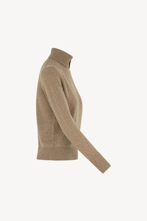Dolcevita con Spacchetto in Puro Cashmere Dune