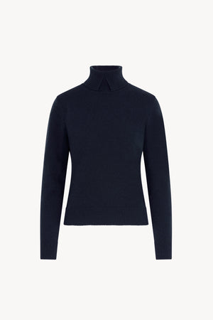 Dolcevita con Spacchetto in Puro Cashmere Notte