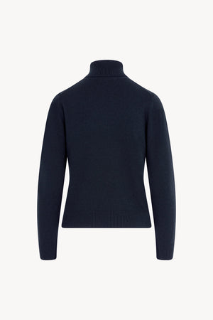 Dolcevita con Spacchetto in Puro Cashmere Notte