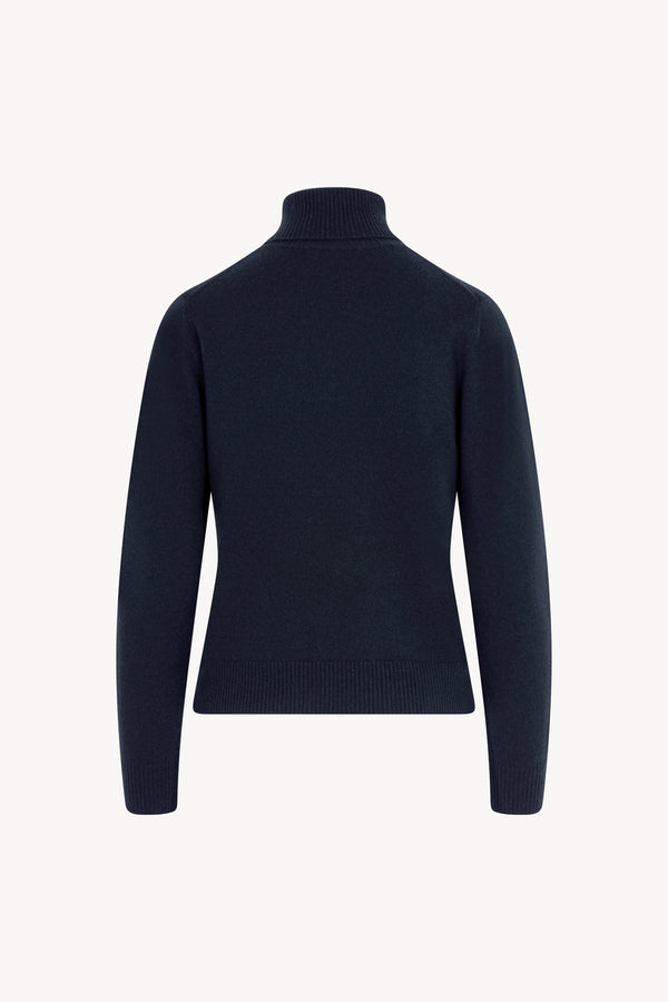 Dolcevita con Spacchetto in Puro Cashmere Notte