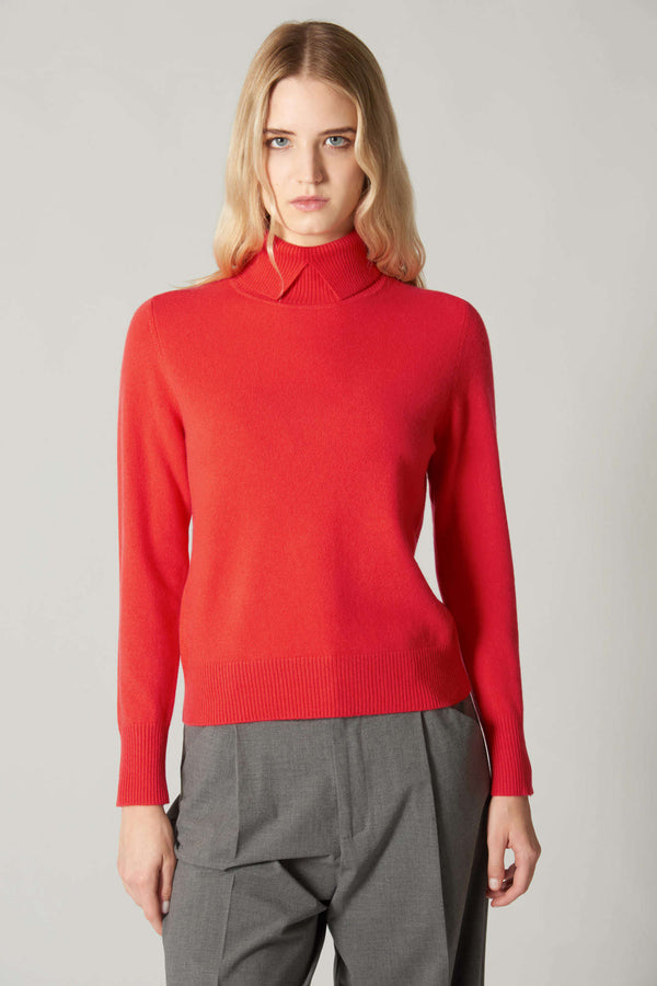 Dolcevita con Spacchetto in Puro Cashmere Vanilla