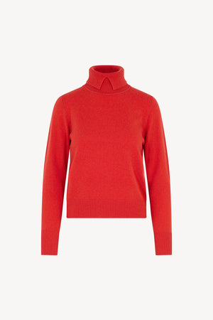 Dolcevita con Spacchetto in Puro Cashmere Bitter