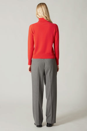 Dolcevita con Spacchetto in Puro Cashmere Bitter