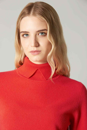 Dolcevita con Spacchetto in Puro Cashmere Bitter