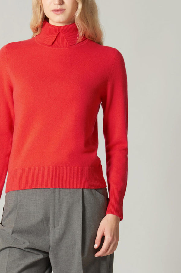 Dolcevita con Spacchetto in Puro Cashmere Bitter