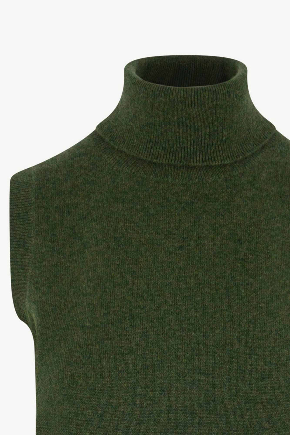 Dolcevita Senza Maniche in Puro Cashmere Loden