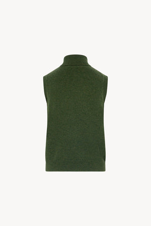 Dolcevita Senza Maniche in Puro Cashmere Loden