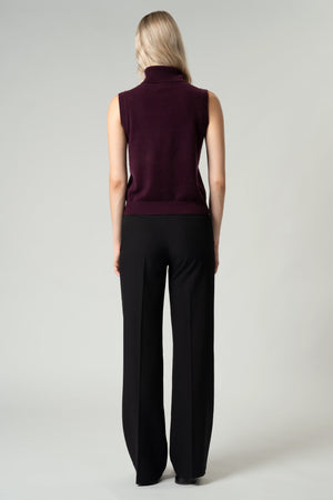 Dolcevita Senza Maniche in Puro Cashmere Acero