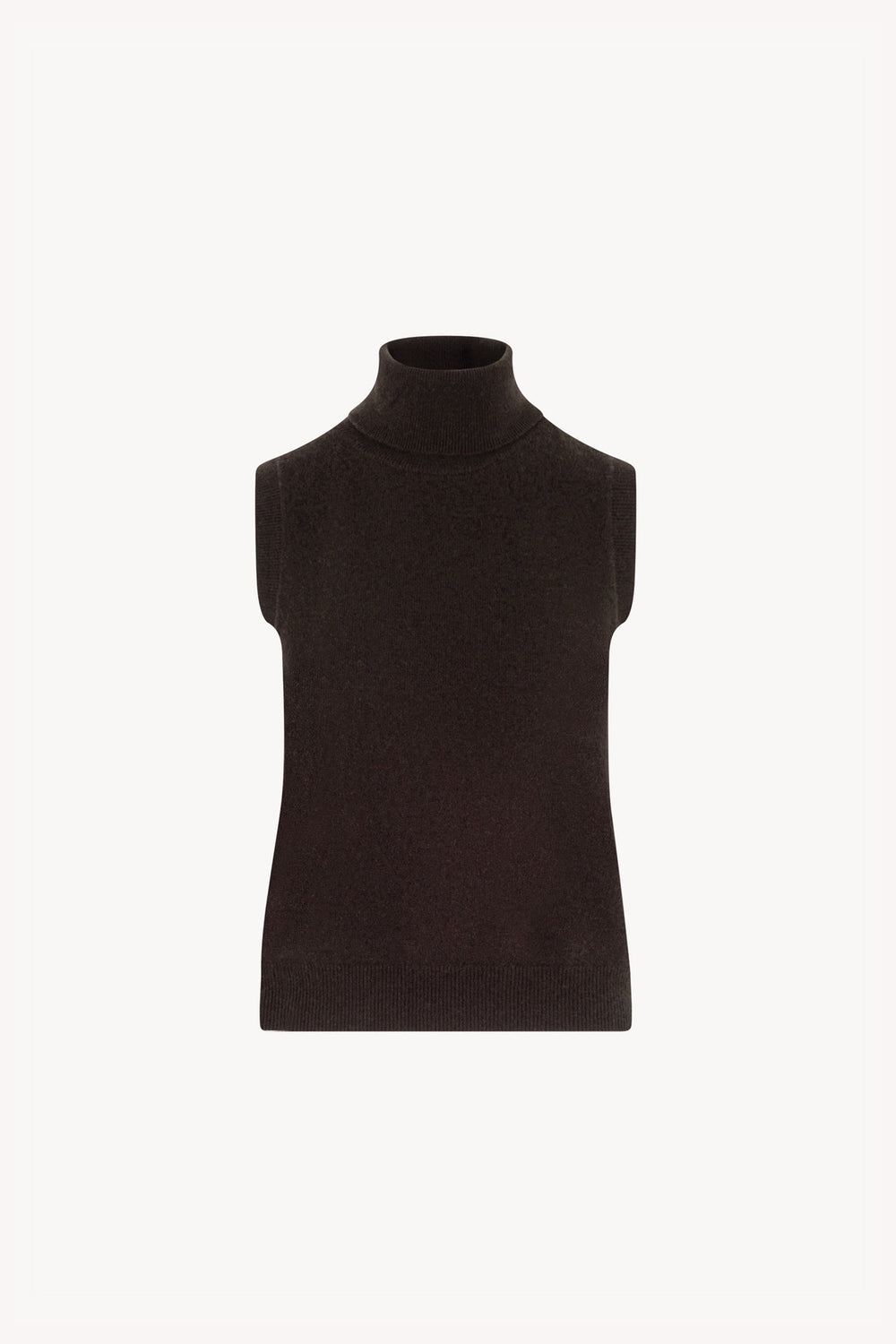 Dolcevita Senza Maniche in Puro Cashmere Mocha