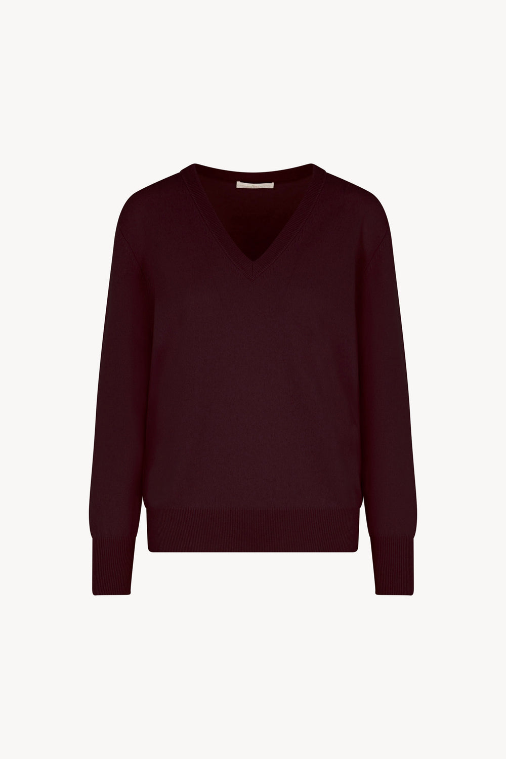 Pullover Scollo a V in Puro Cashmere Acero