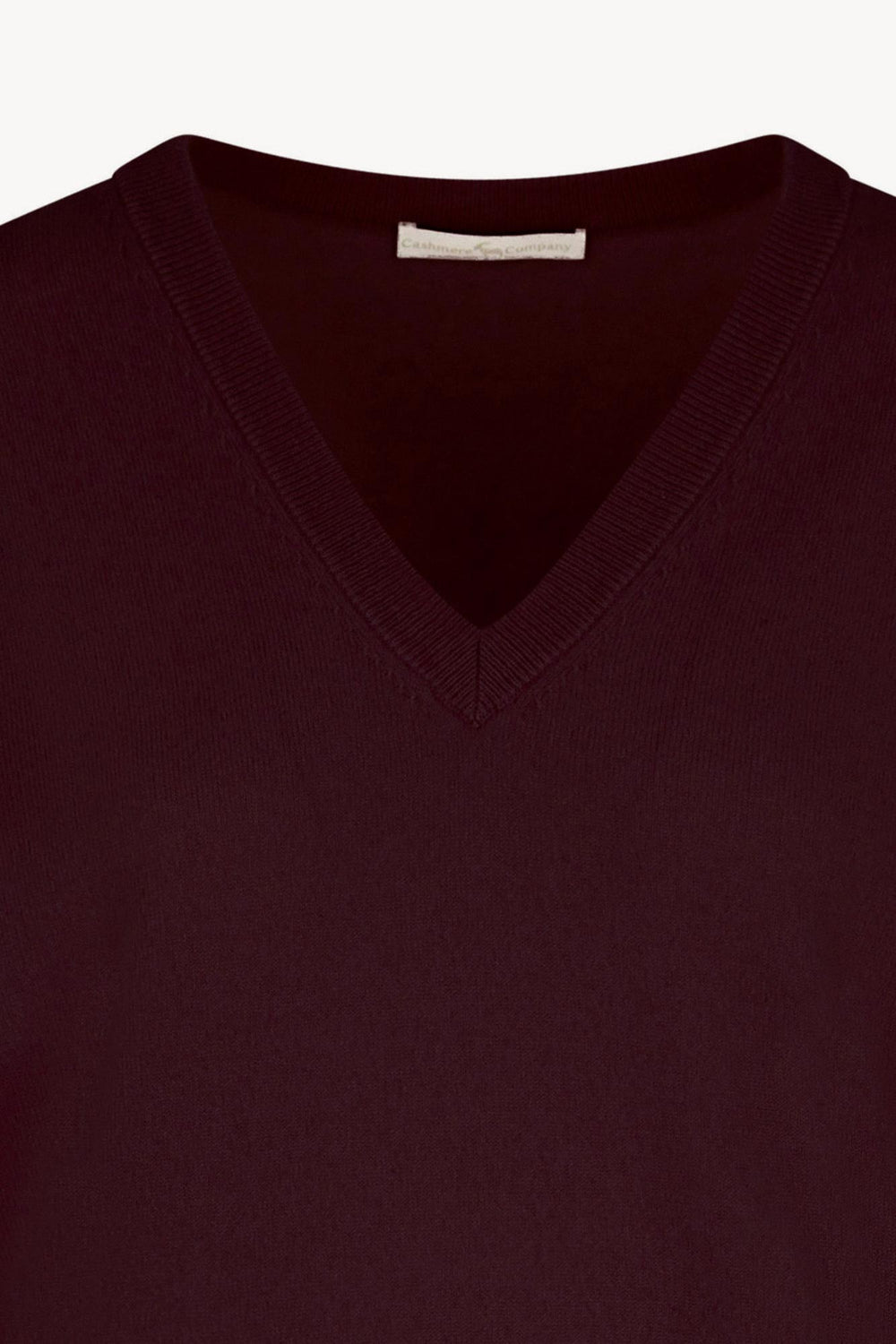 Pullover Scollo a V in Puro Cashmere Acero