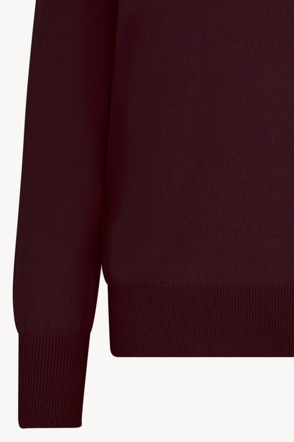 Pullover Scollo a V in Puro Cashmere Acero