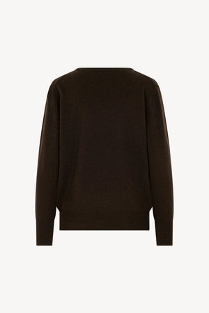 Pullover Scollo a V in Puro Cashmere Mocha