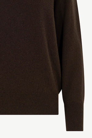 Pullover Scollo a V in Puro Cashmere Mocha