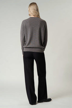 Pullover Scollo a V in Puro Cashmere Derby