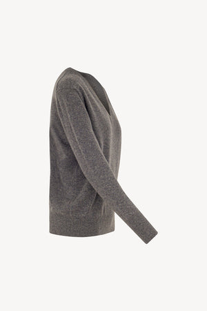 Pullover Scollo a V in Puro Cashmere Derby