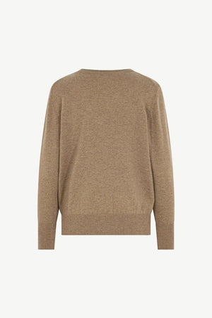 Pullover Scollo a V in Puro Cashmere Dune