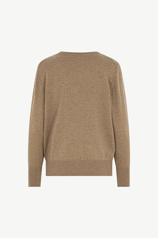 Pullover Scollo a V in Puro Cashmere Dune