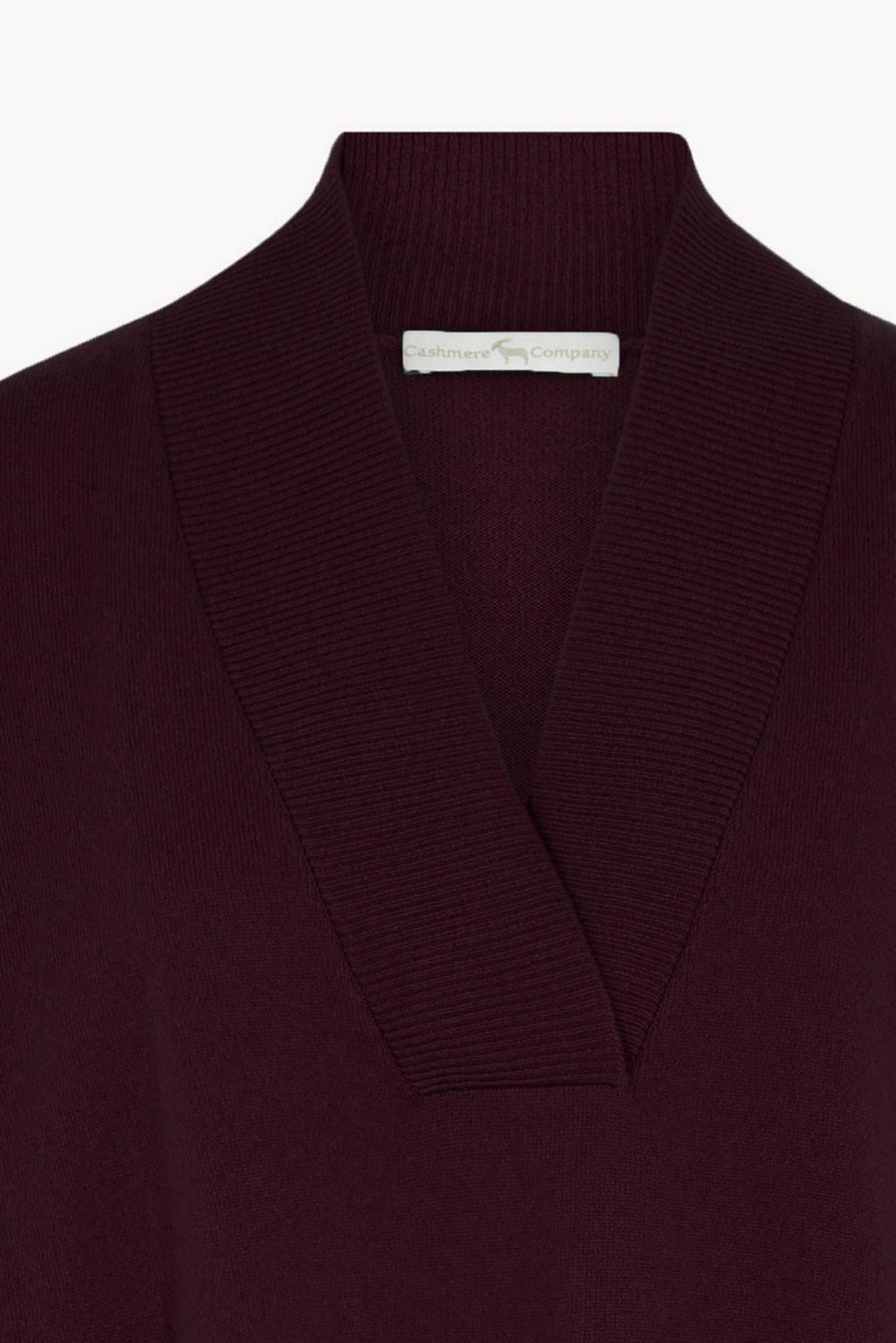 Maglia Over Collo a Scialle in Puro Cashmere Acero