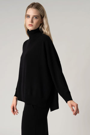 Dolcevita Over in Puro Cashmere Nero