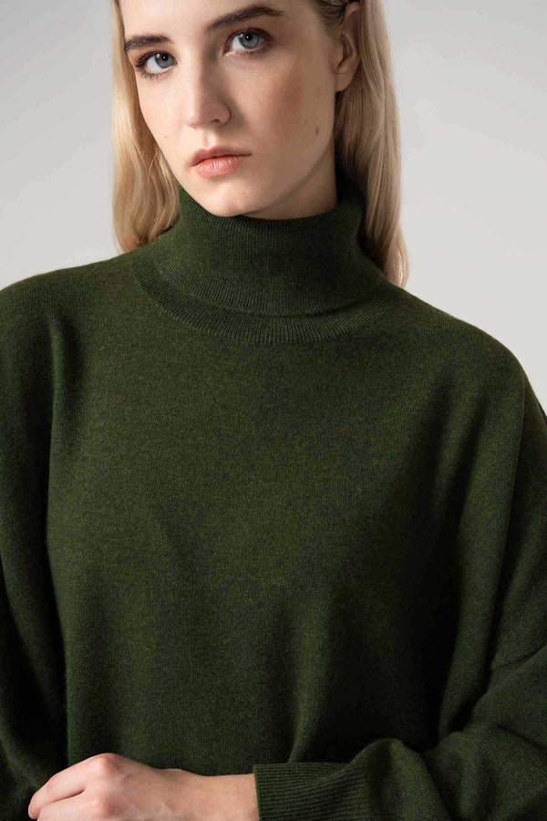 Dolcevita Over in Puro Cashmere Loden