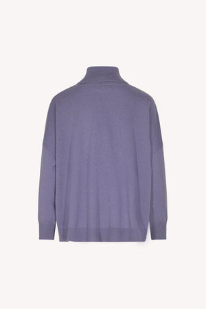 Mauve Pure Cashmere Oversized Turtleneck Sweater