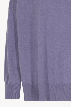 Mauve Pure Cashmere Oversized Turtleneck Sweater