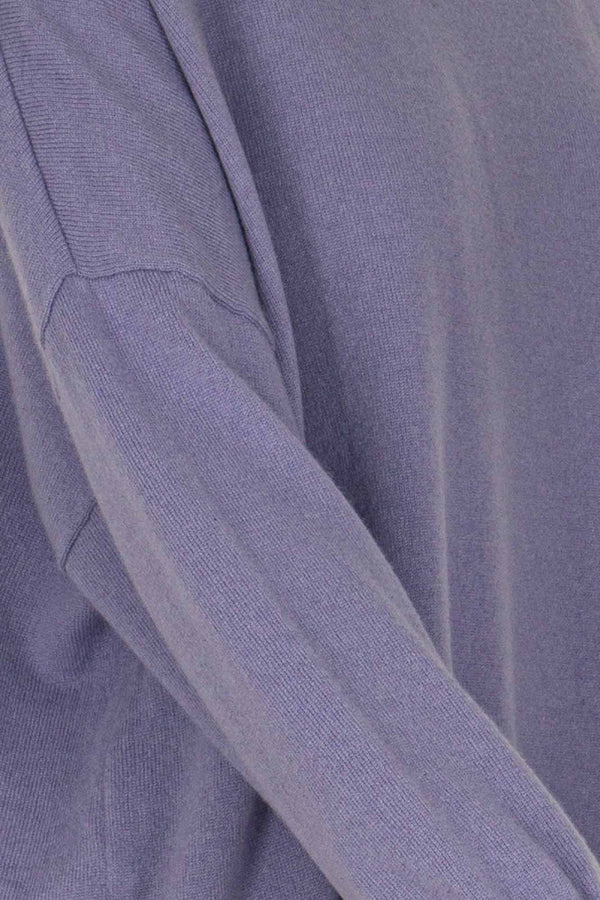 Mauve Pure Cashmere Oversized Turtleneck Sweater
