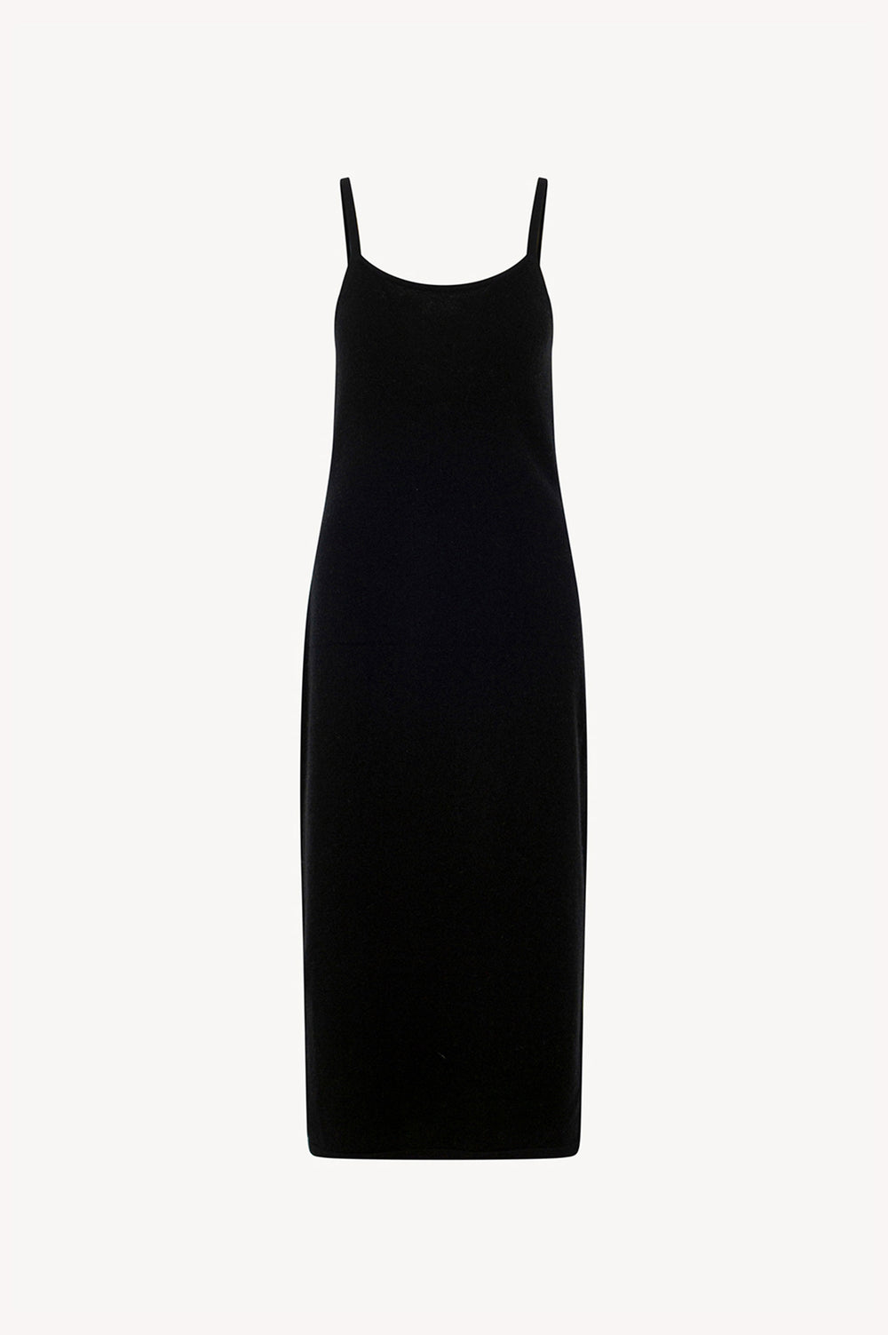 Abito Sottoveste in Puro Cashmere Nero