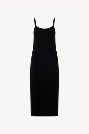 Abito Sottoveste in Puro Cashmere Nero