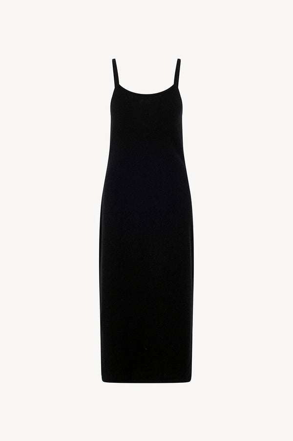 Abito Sottoveste in Puro Cashmere Nero