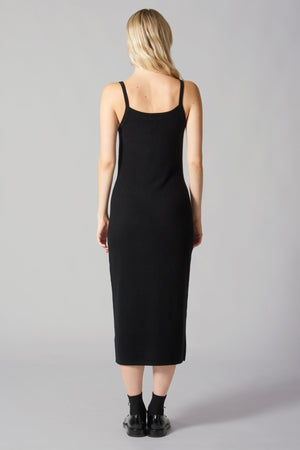 Abito Sottoveste in Puro Cashmere Nero