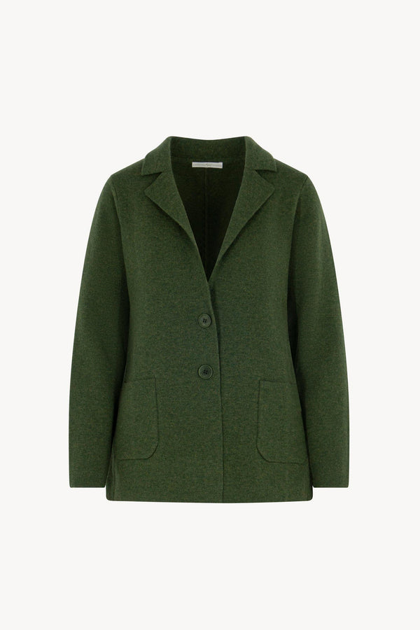Blazer in Punto Stoffa in Puro Cashmere Loden