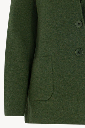 Blazer in Punto Stoffa in Puro Cashmere Loden