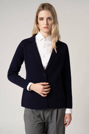 Blazer in Punto Stoffa in Puro Cashmere Derby
