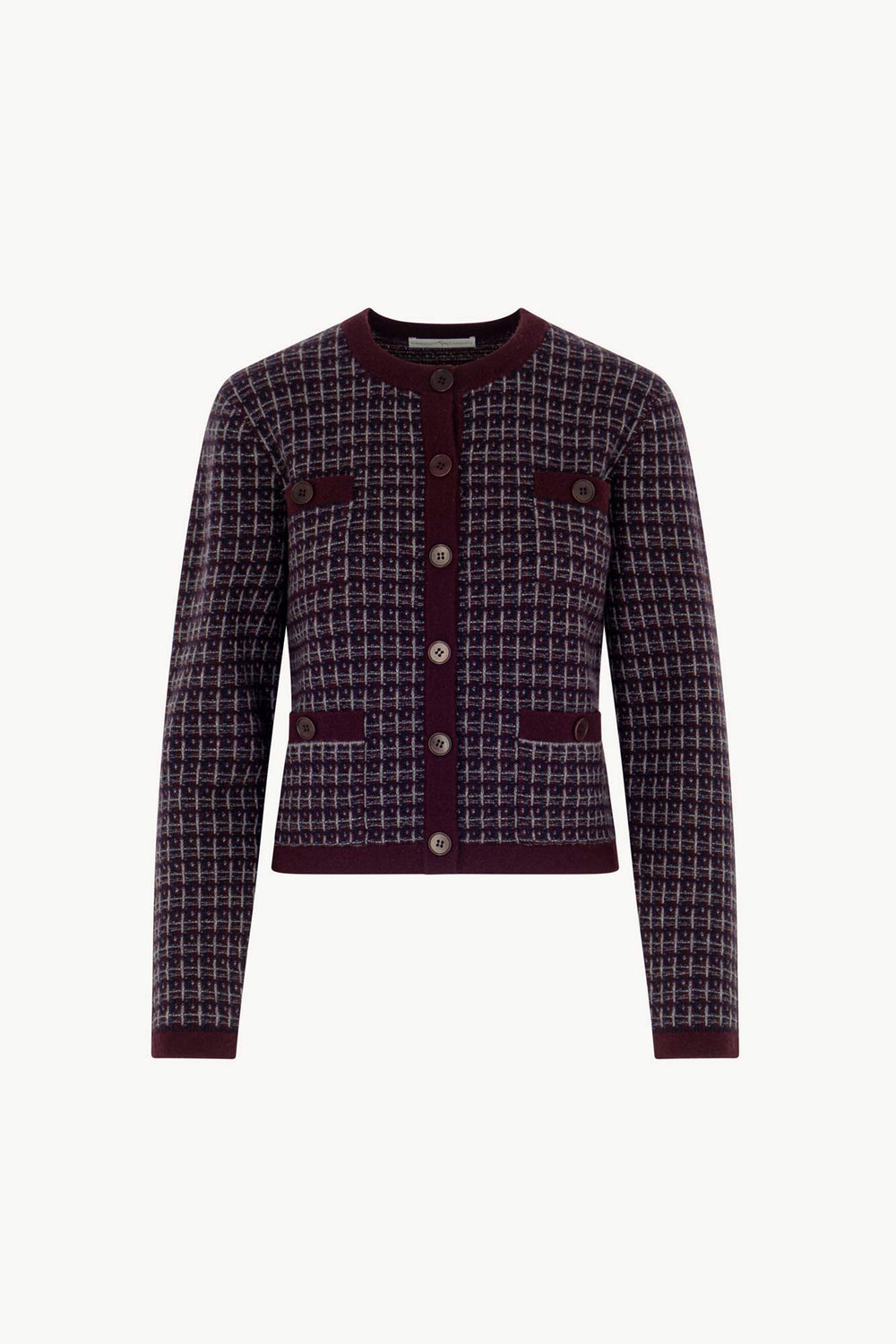 Giacca effetto Tweed in Puro Cashmere Acero