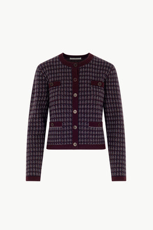 Giacca effetto Tweed in Puro Cashmere Acero