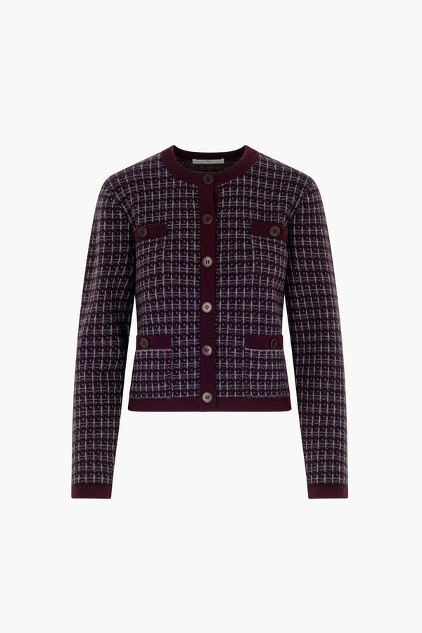 Giacca effetto Tweed in Puro Cashmere Acero