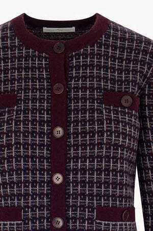 Giacca effetto Tweed in Puro Cashmere Acero