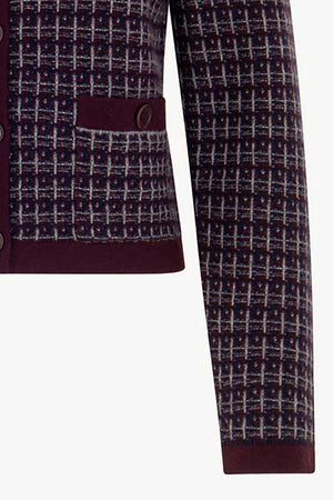 Giacca effetto Tweed in Puro Cashmere Acero