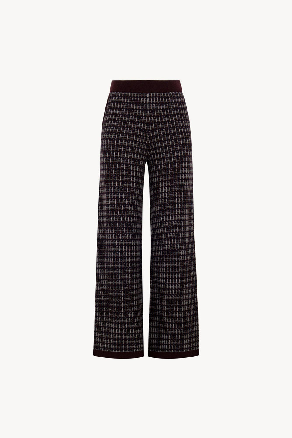 Pantaloni effetto Tweed in Puro Cashmere Acero