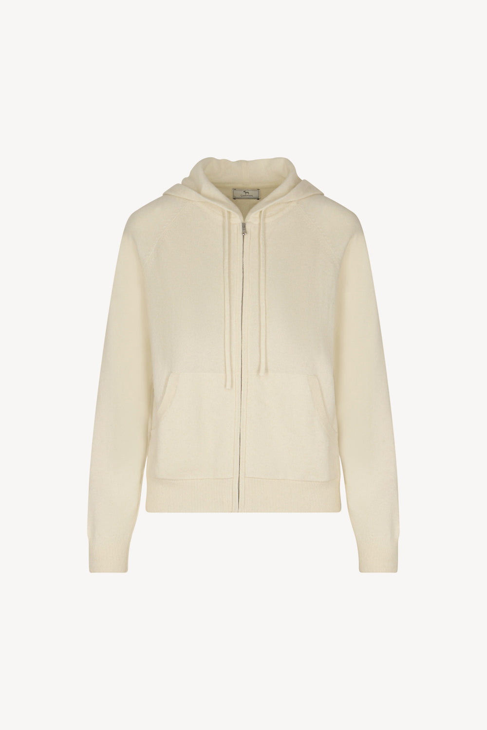 Ivory Pure Cashmere Hoodie Cardigan