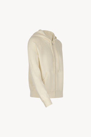 Felpa Donna con Cappuccio in Puro Cashmere Latte